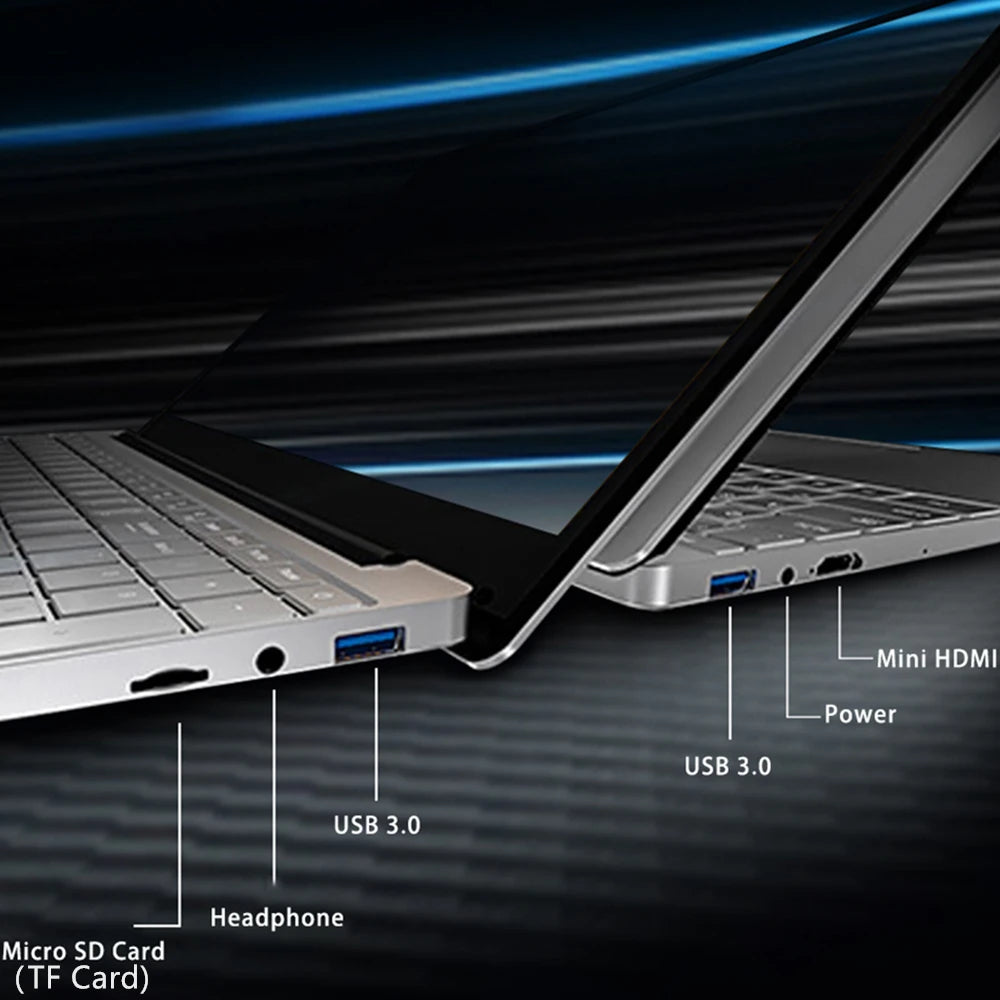 Notebook 15.6 inch Laptop Windows 11 10 Pro 1920*1080 Cheap Portable Intel Laptop 16G RAM 128GB/256GB/512GB/1TB SSD HDMI Port