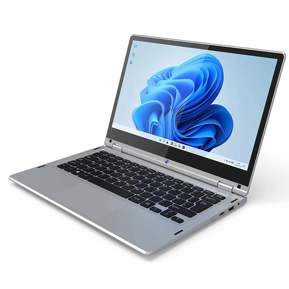 Laptop 11.6 Inch Intel Celeron N4020 360° flips HD Camera Touchscreens 6GB DDR4 2TB SSD 4500 mAH 2.8 GHz Lightweight Tablet