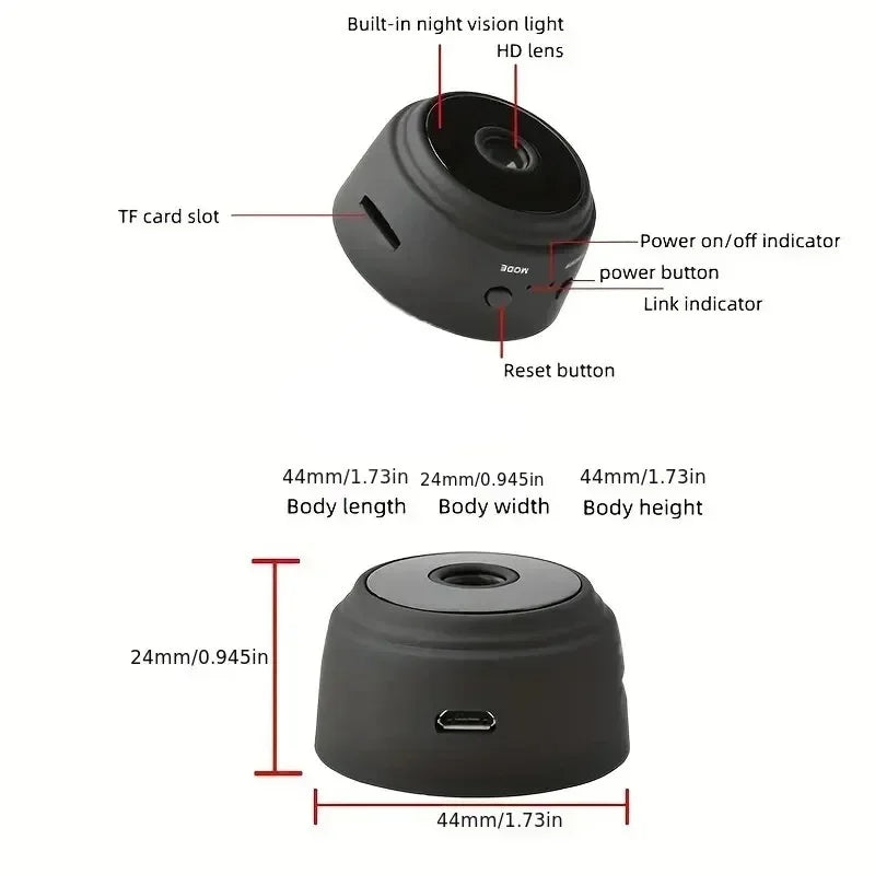 A9 Mini Camera Wifi 1080p HD Wireless Security Monitor For Home Night Version Video Protection Remote Intelligent Camcorders