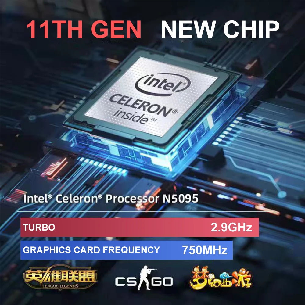 Notebook 15.6 inch Laptop Windows 11 10 Pro 1920*1080 Cheap Portable Intel Laptop 16G RAM 128GB/256GB/512GB/1TB SSD HDMI Port