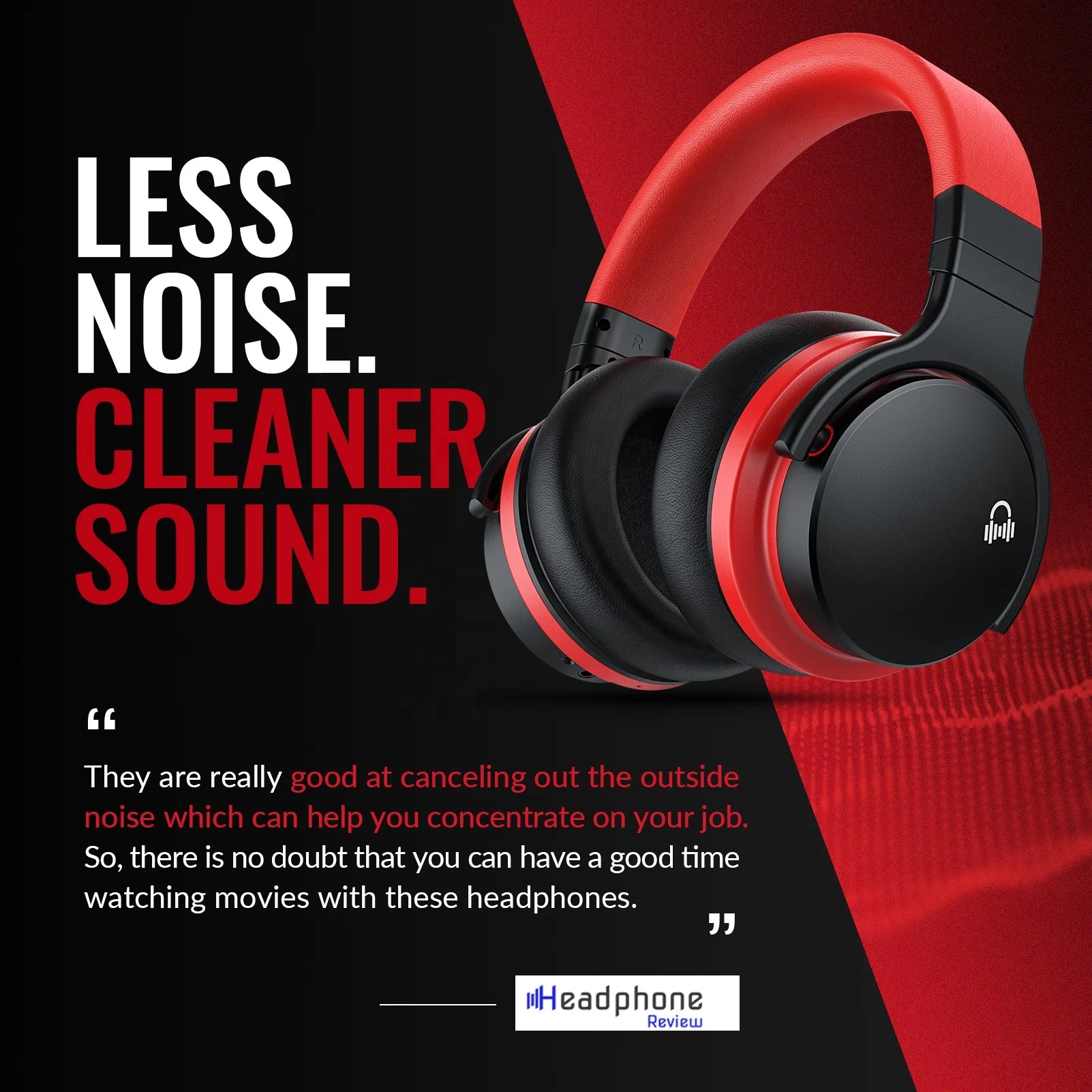 E7C ANC Wireless Headphones for Sports Active Noise Cancelling Headset for Study