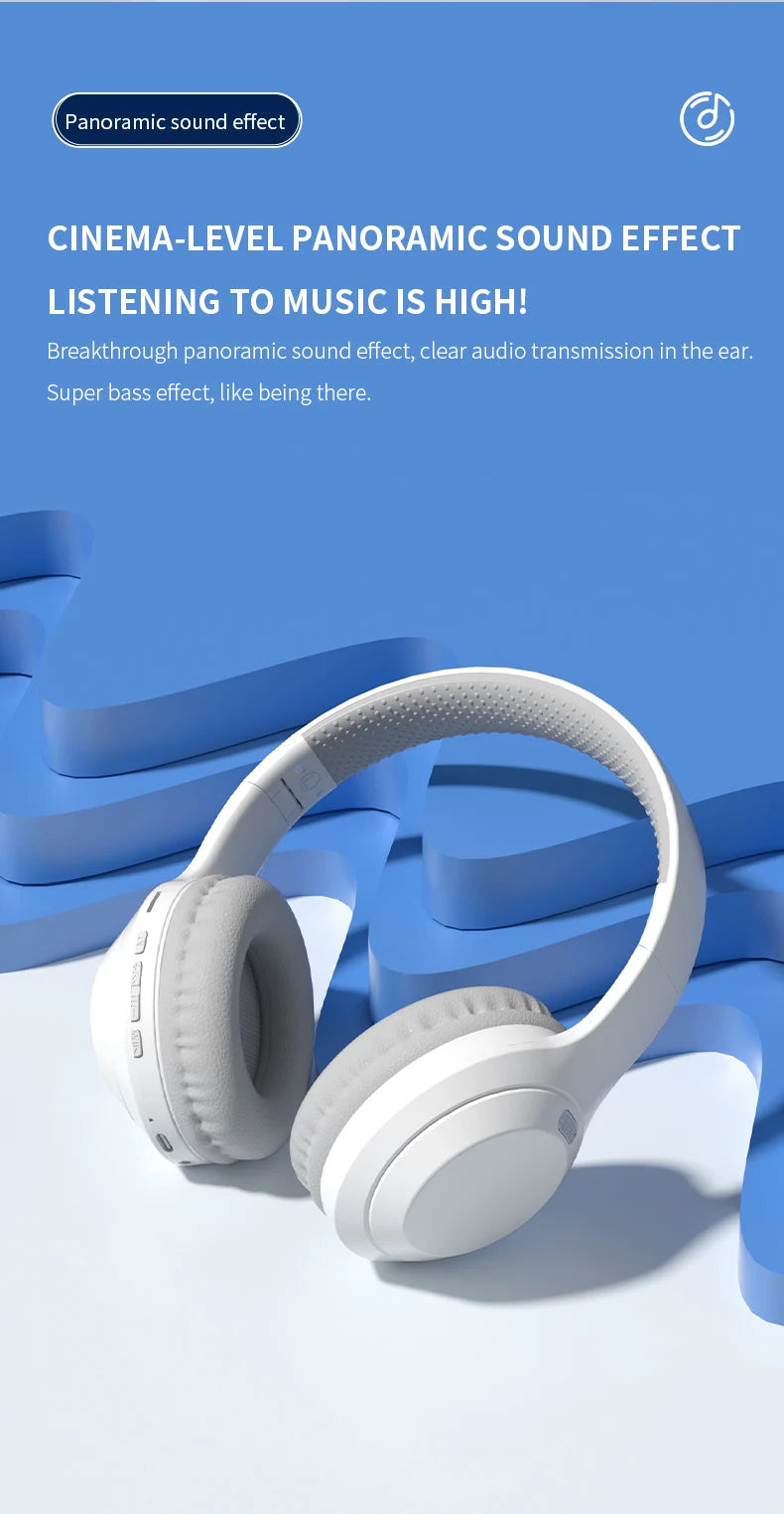 Xiaomi 5W Wireless Headphones Bluetooth5.3 Earphones Foldable Earbuds 40mm Driver Game Music Over Ear Stereo Headset With Mic